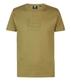 T-shirt Petrol Industries coton avec manches courtes et col rond  kaki