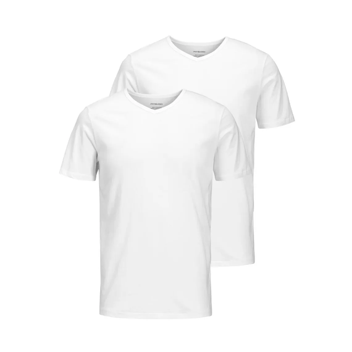 T-shirt Regular Fit Col en V Manches 2/4 Blanc Jack & Jones - T-shirt / Polo Homme sur MenCorner