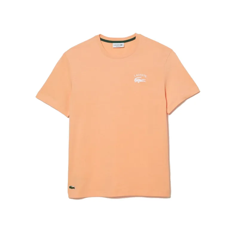 T-SHIRT REGULAR FIT LACOSTE ORANGE LOGO BRODÉ