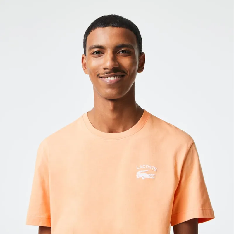 T-SHIRT REGULAR FIT LACOSTE ORANGE LOGO BRODÉ