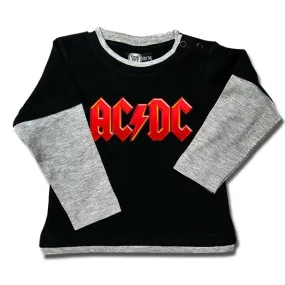 T-shirt skater bébé ACDC logo Rouge