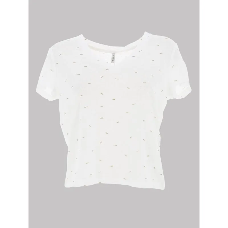 T-shirt triangle logo r3 blanc femme - Guess | wimod