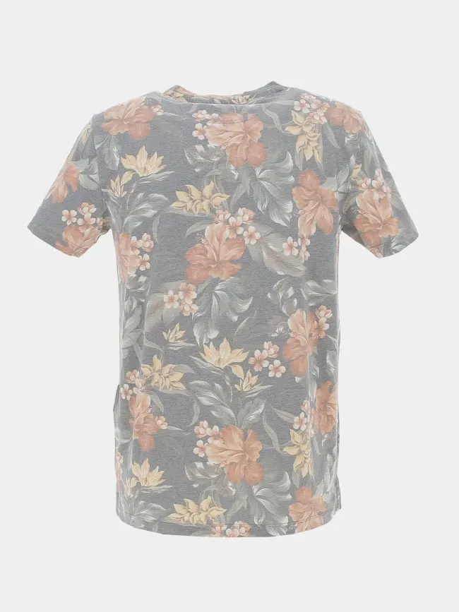 T-shirt à fleurs vigo gris chiné homme - Teddy Smith | wimod