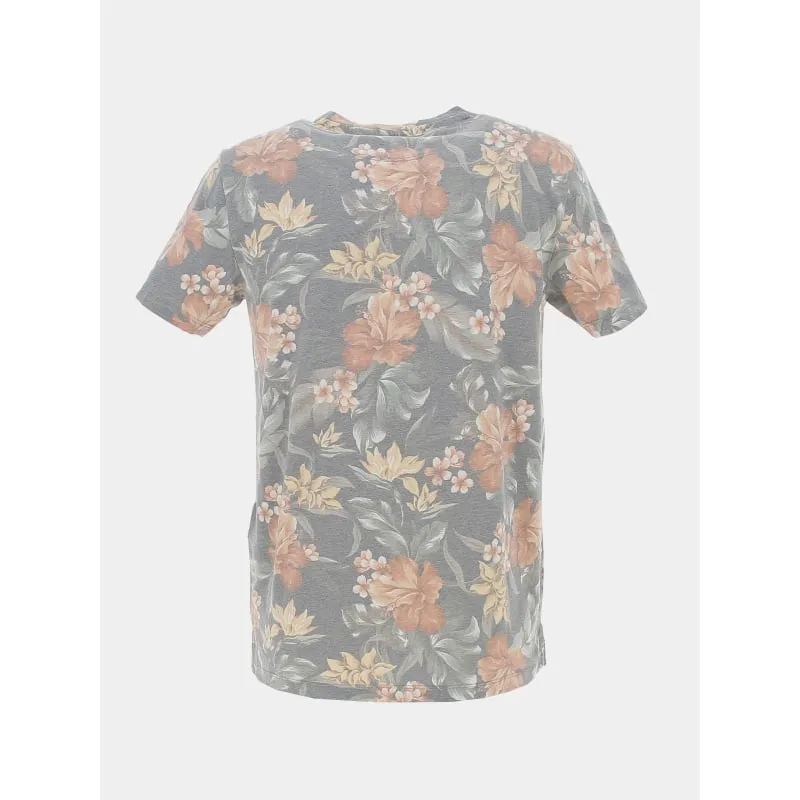 T-shirt à fleurs vigo gris chiné homme - Teddy Smith | wimod