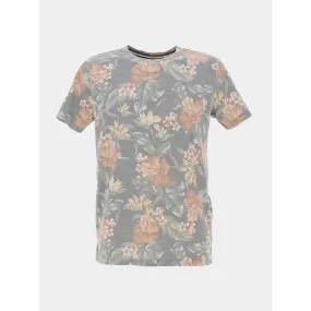 T-shirt à fleurs vigo gris chiné homme - Teddy Smith | wimod