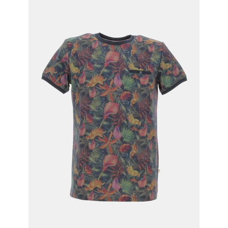 T-shirt à fleurs vigo gris chiné homme - Teddy Smith | wimod