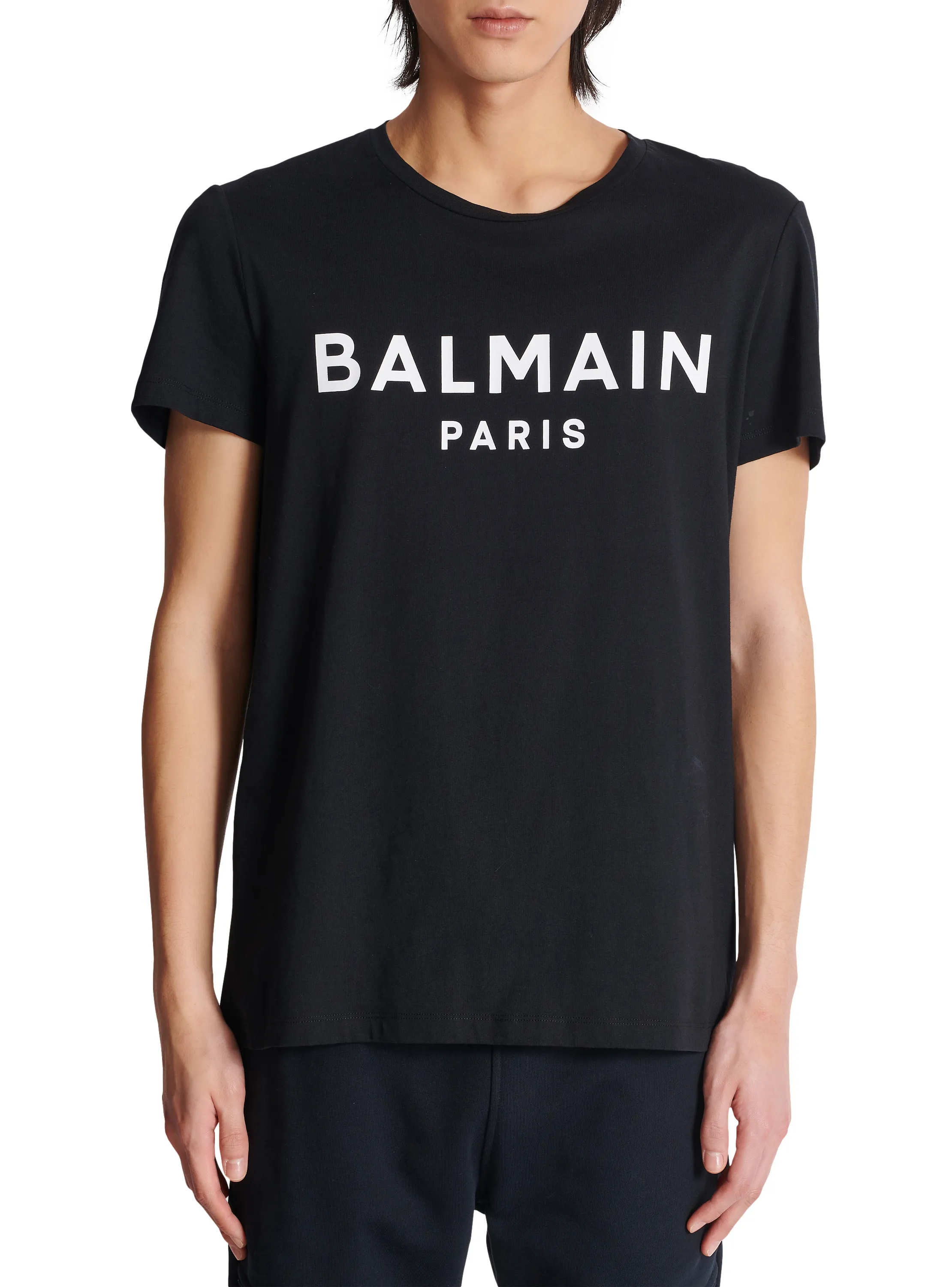 T-SHIRT à MANCHES COURTES IMPRIMé BALMAIN PARIS - BALMAIN pour HOMME | Printemps