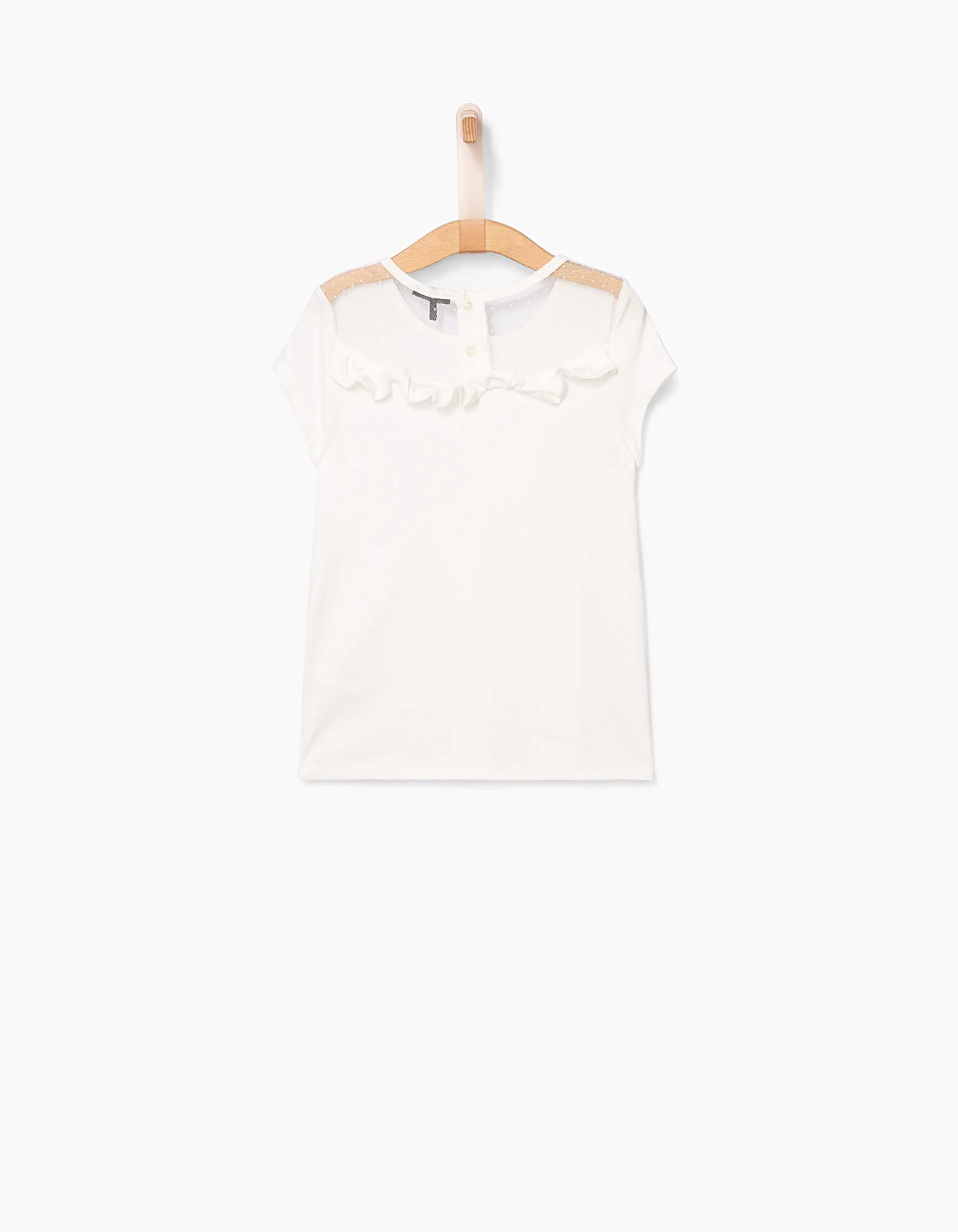 Tee-shirt blanc cassé IKKS Love fille