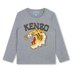 Tee-Shirt manches longues gris garon Kenzo H24