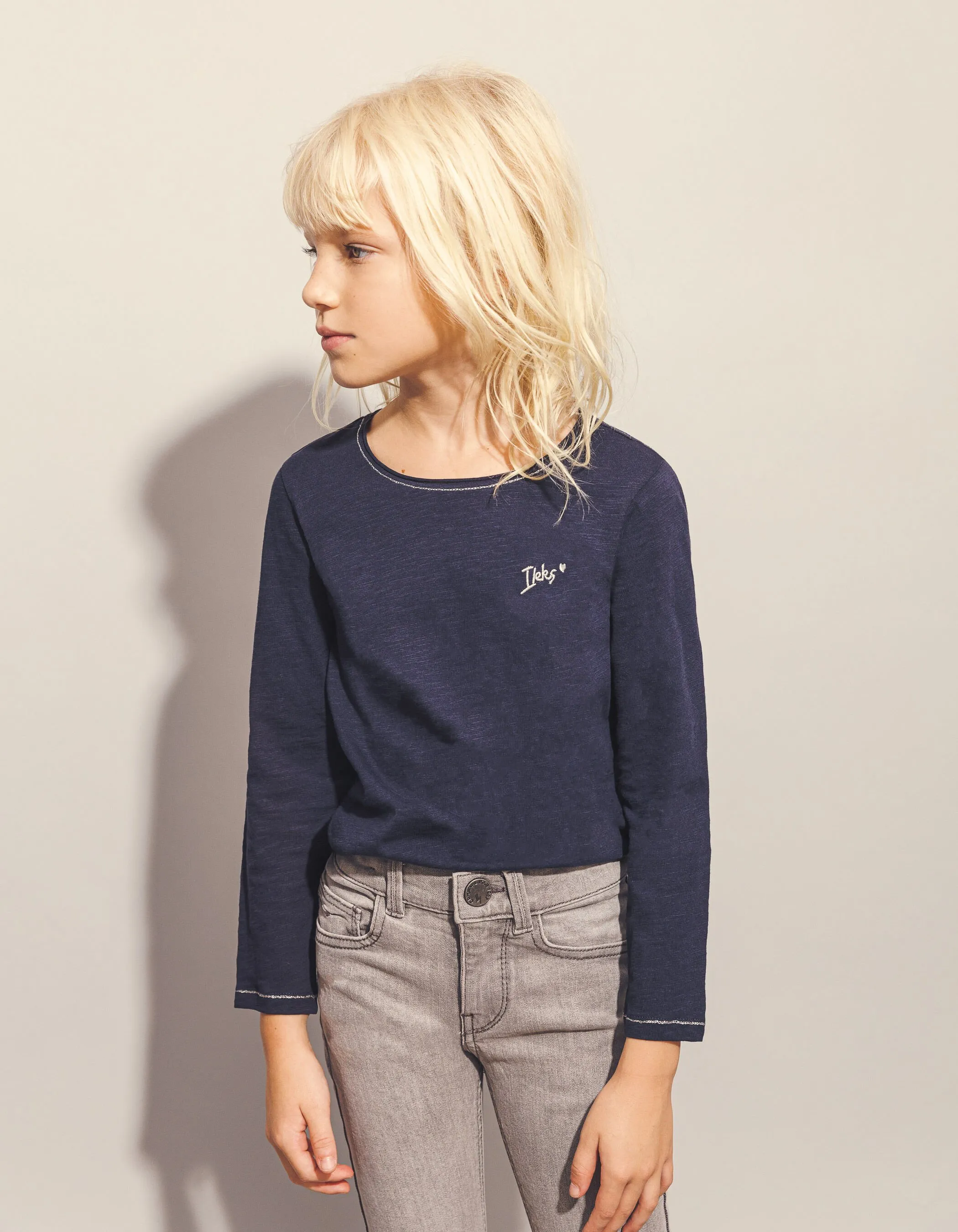 Tee-shirt navy Essentiel brodé IKKS fille