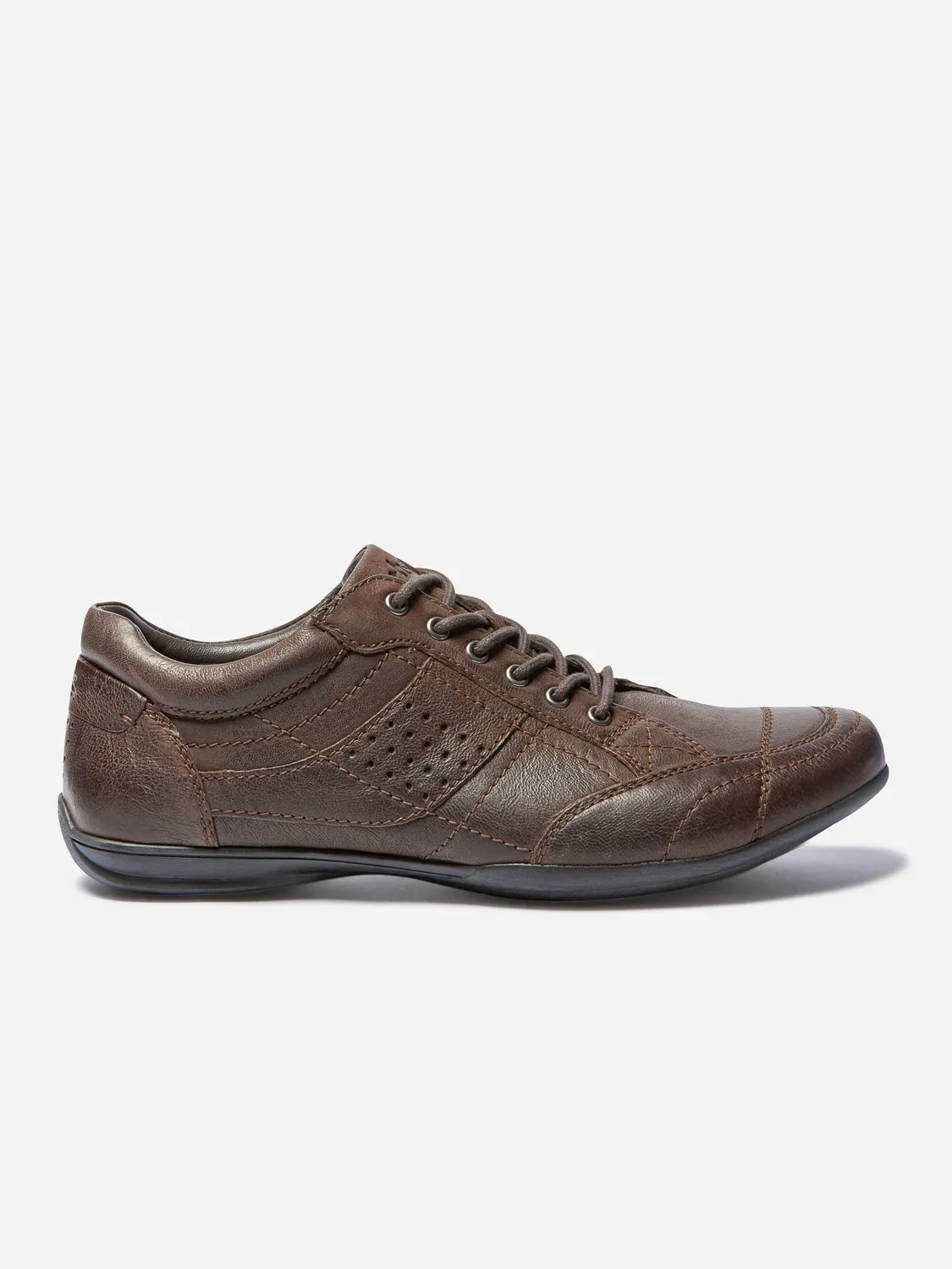 Tennis Homme Esprit Derby Cuir Marron tbs