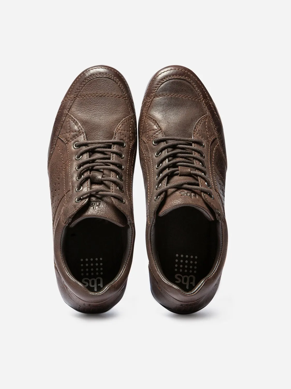 Tennis Homme Esprit Derby Cuir Marron tbs