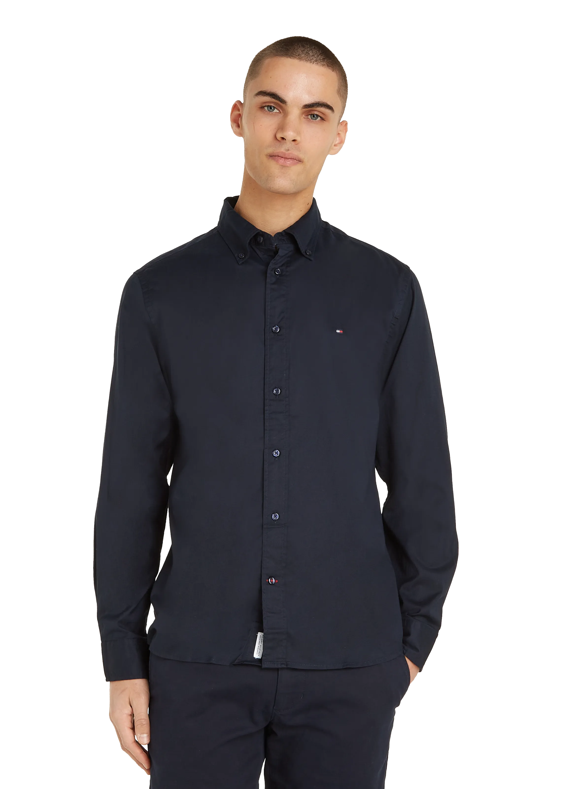 TOMMY HILFIGER  Chemise en coton organique - Bleu