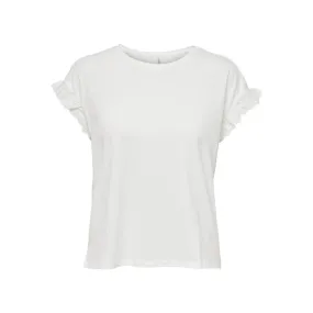 Top col rond manches courtes blanc en coton Fern | 3 Suisses