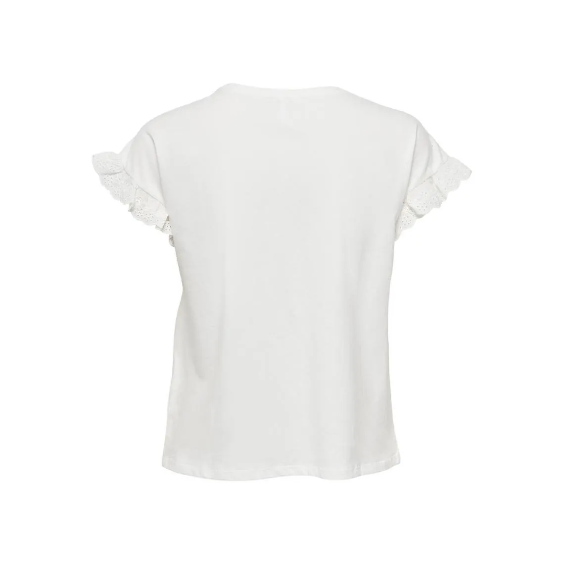 Top col rond manches courtes blanc en coton Fern | 3 Suisses