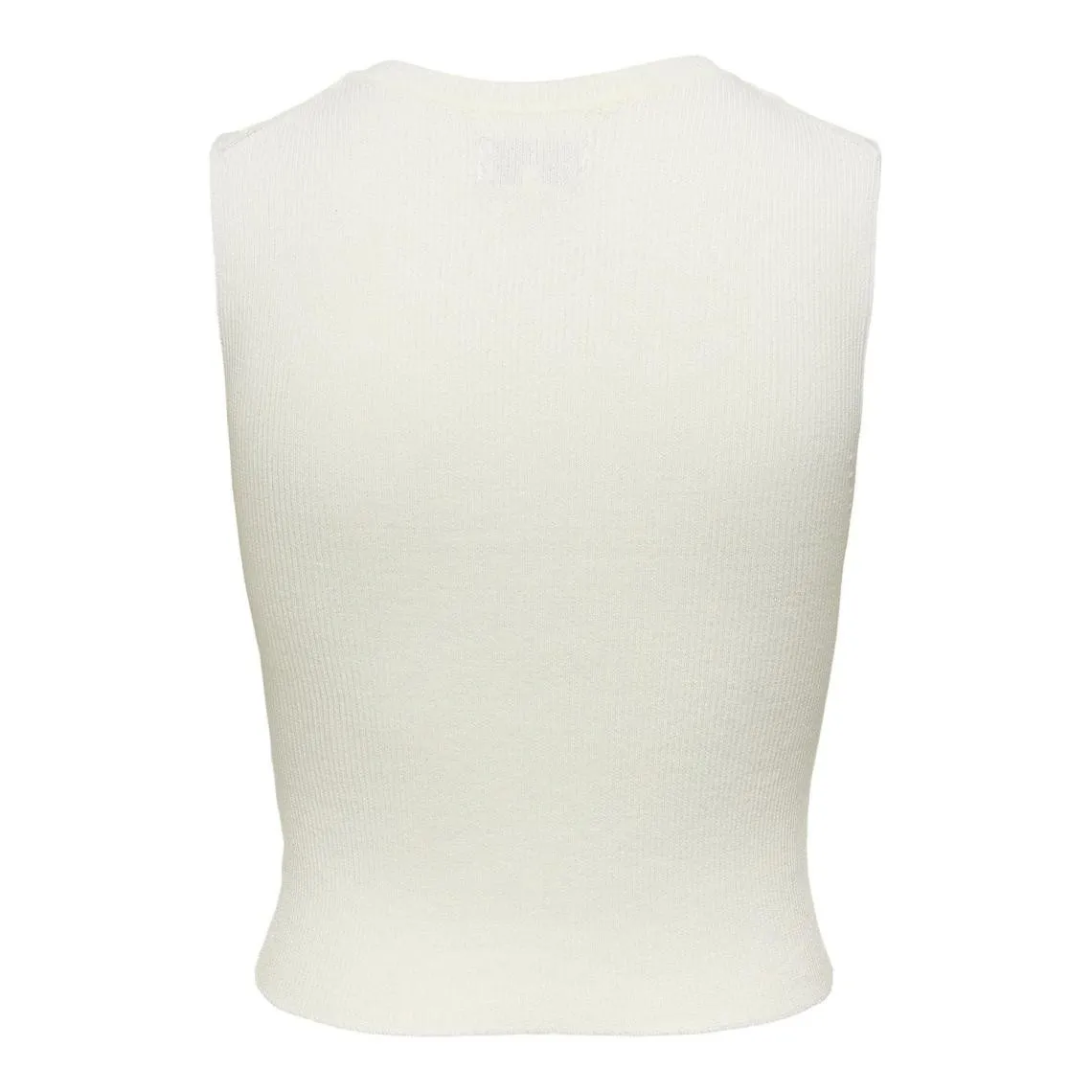 Top col rond sans manches blanc en viscose Ruby | 3 Suisses