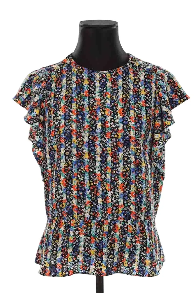 Top de seconde main Vanessa Bruno multicolore en polyester, taille 38, pour femme, en très bon état.