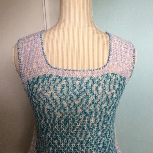 Top - débardeur au crochet,fil acrylique avec lurex