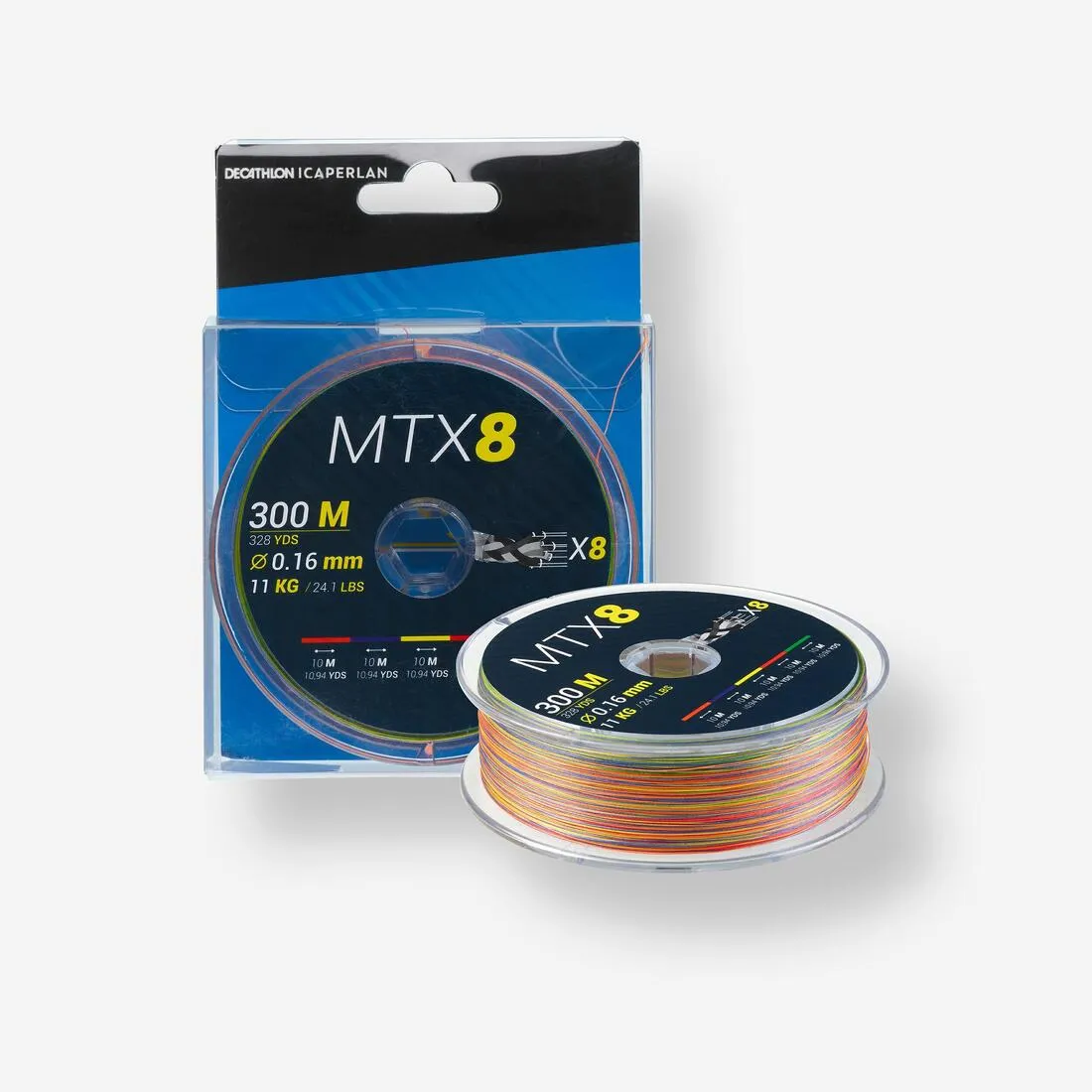 Tresse 8 brins MTX8 MULTICOLORE 300M 20/100 en mer