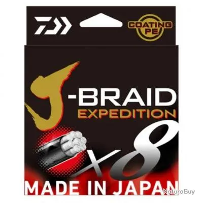 TRESSE J BRAID EXPEDITION 300M 8 BRINS ORANGE 0.42mm - 46.4kg