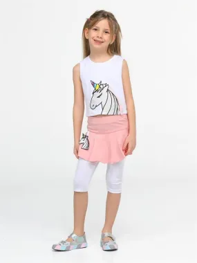 unicorn tayt+ t-shirt kiz ocuk takim