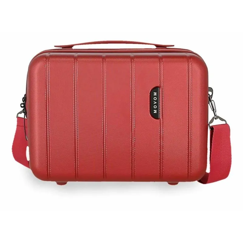 Vanity case MOVOM "Wood" rouge | Planetebag.com