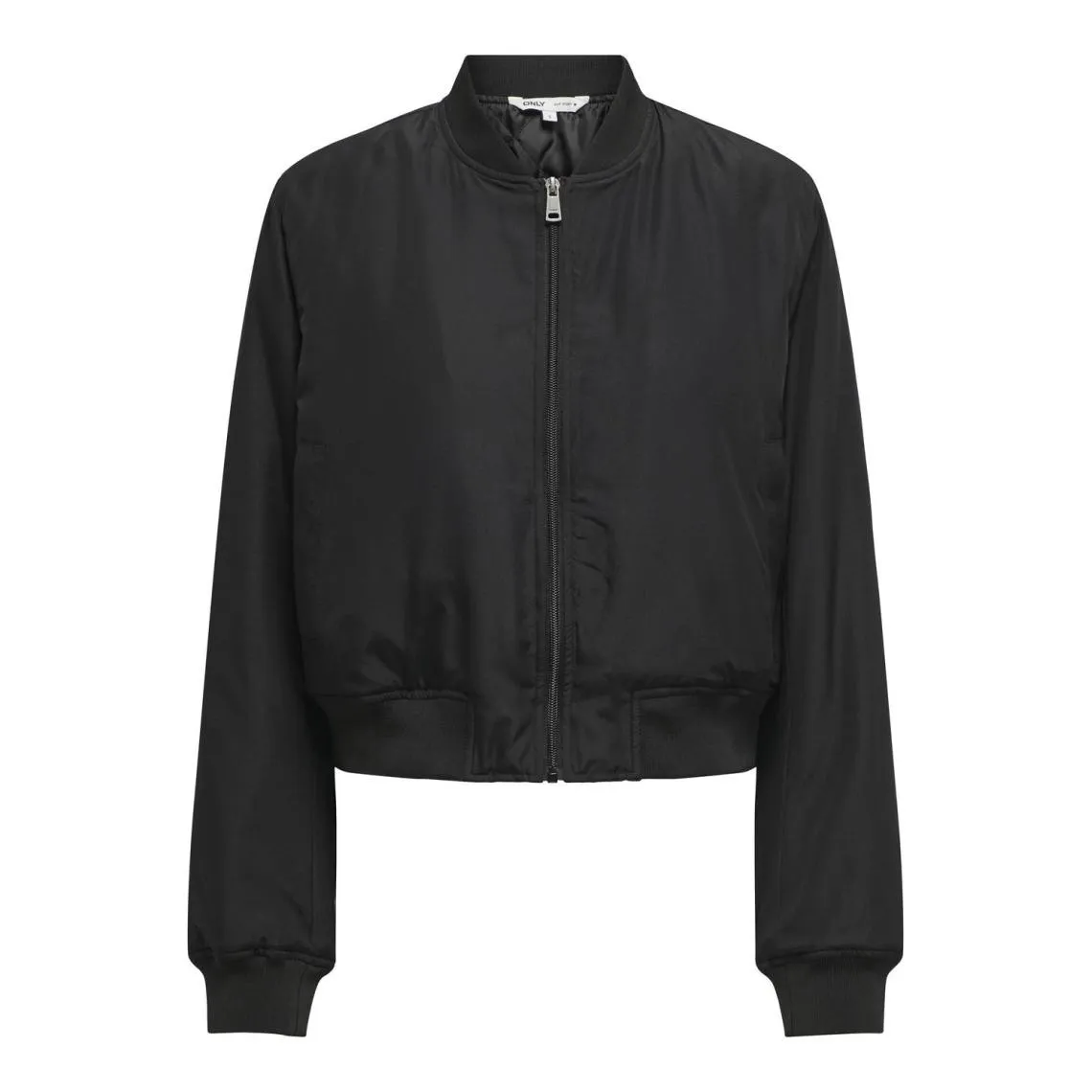 Veste bomber court col rond noir Aria | 3 Suisses