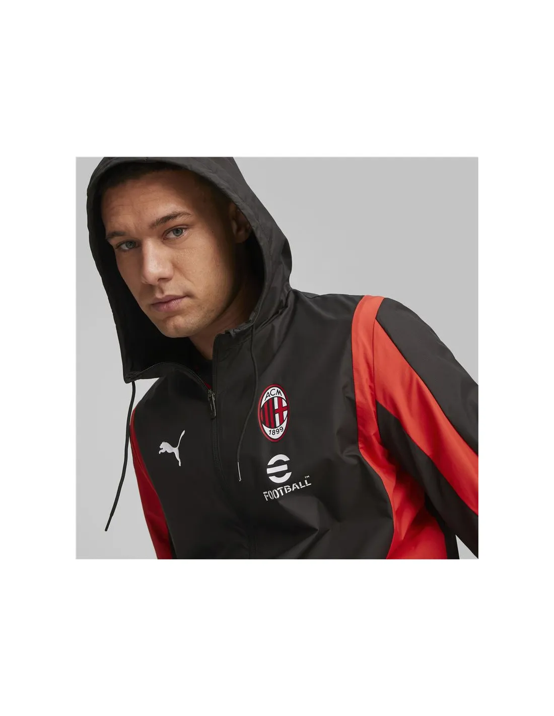 Veste by Football Puma Ac Milan Prematch Woven Homme Black