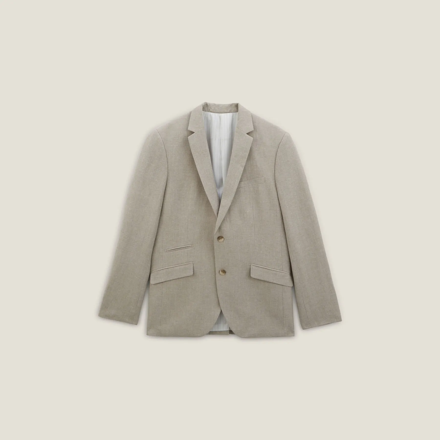 Veste de costume contenant du lin slim Beige | Jules