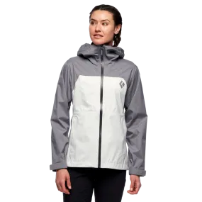 veste de protection black diamond w stormline stretch rain shell aluminium ash