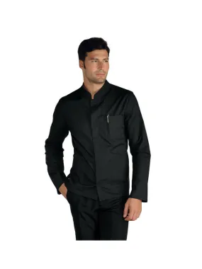 Veste Homme Col Mao Tissu Leger Coreana Noir