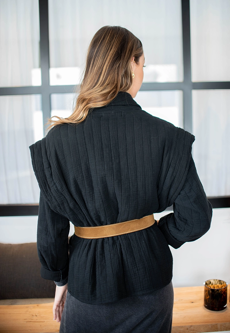 Veste Kimono San Francisco Noir - Aokyanos | Les Chiquettes