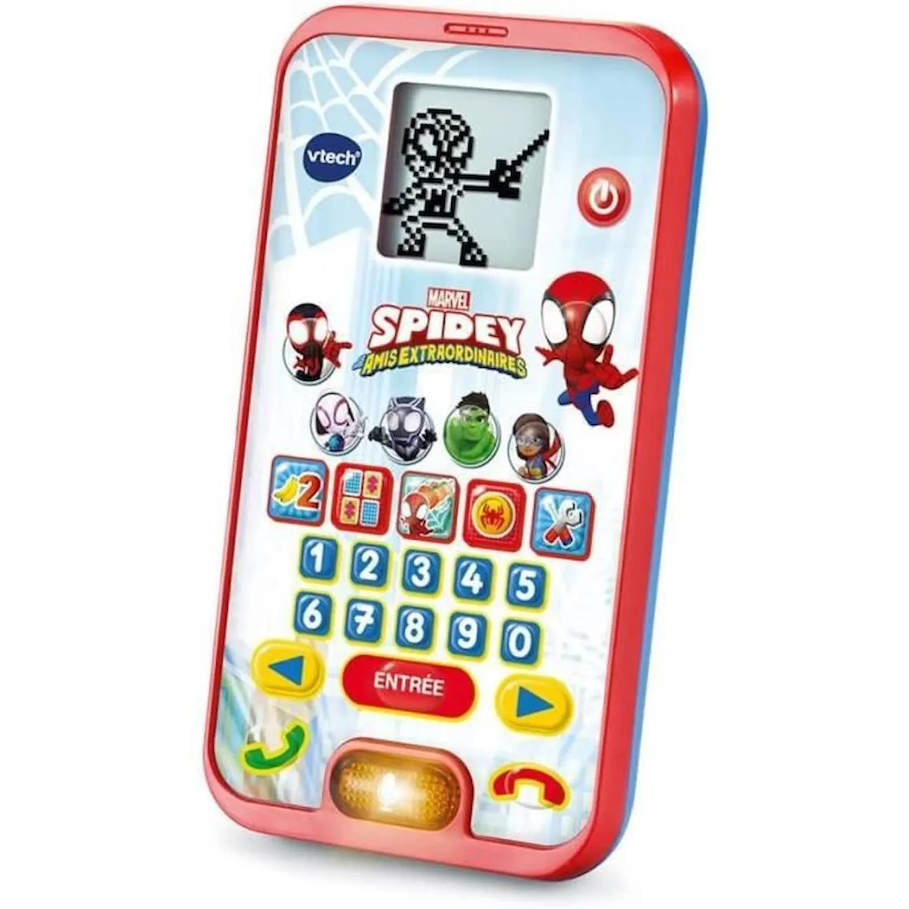 VTECH - SPIDEY - Le Smartphone Éducatif de Spidey - Enfant - Rouge - Mixte - 3 ans - Pile rouge - Vtech