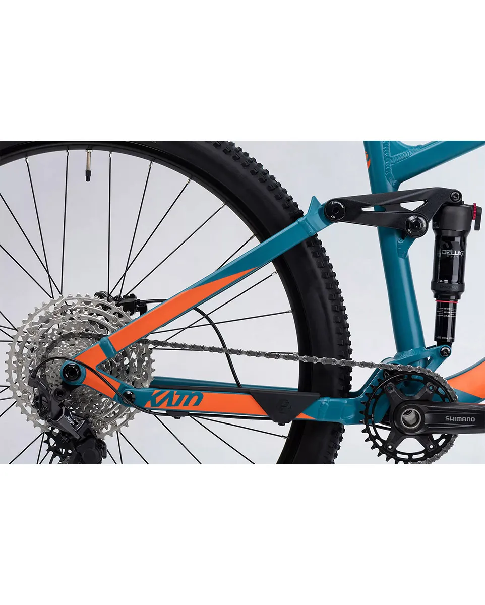 VTT tout suspendu Unisexe KATO FS UNIVERSAL Bleu Vert/Orange