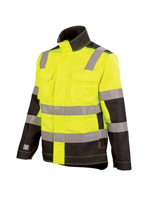 Vêtement de travail Blouson haute visibilité mixte jaune fluo noir lux